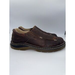 Dr. Martens 11233 Brown Leather Slip-On Loafers Shoes Men's 10M Distressed Y2K